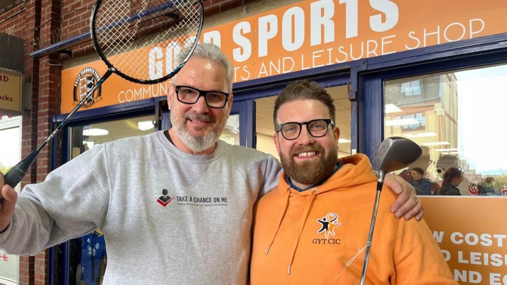 Great Yarmouth sports shop selling donated kit to help families - BBC News