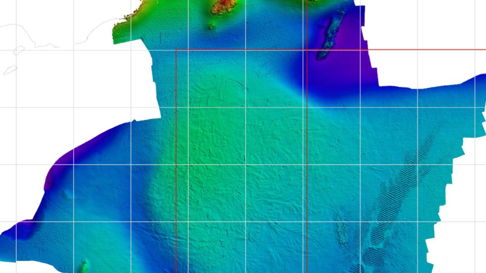 Survey image of the wrecks sites - top right and bottom right - at Stornoway