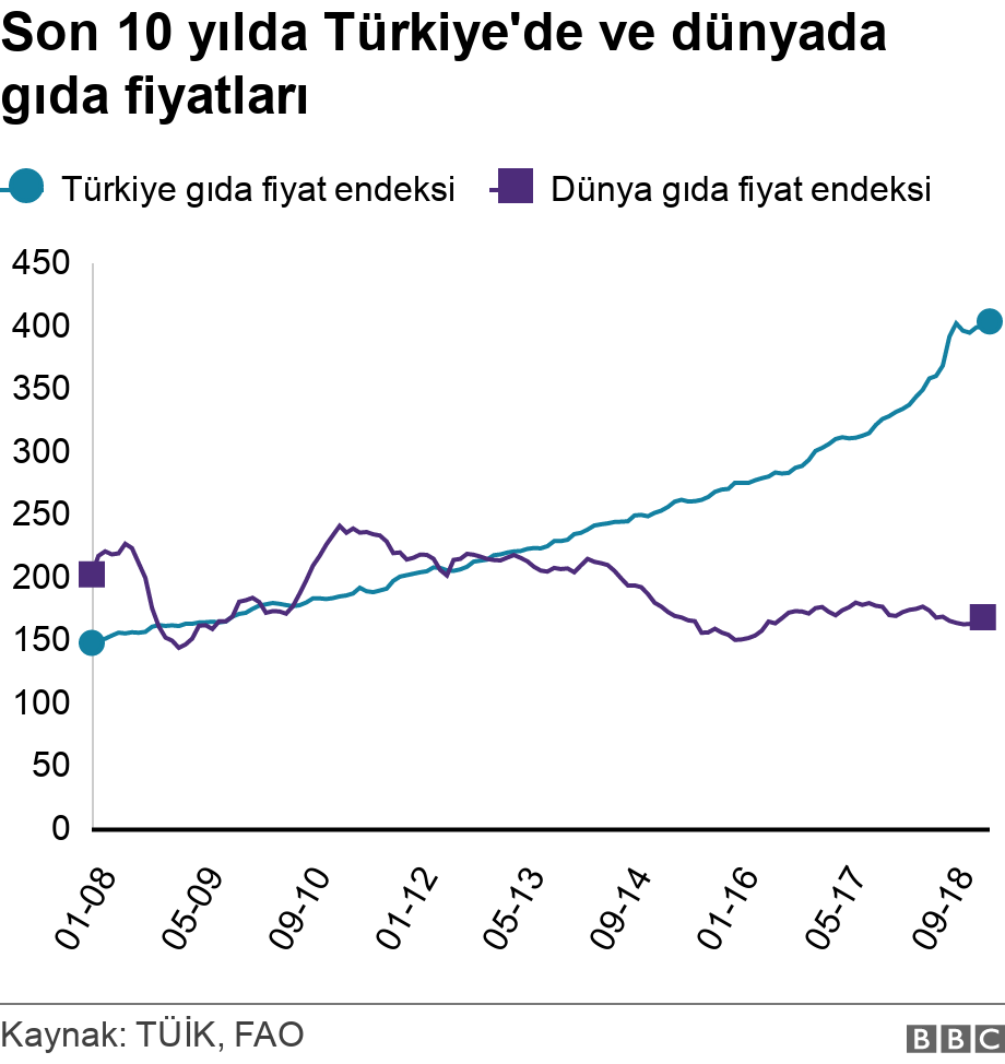 Son 10 yılda Türkiye'de ve dünyada gıda fiyatları. . .