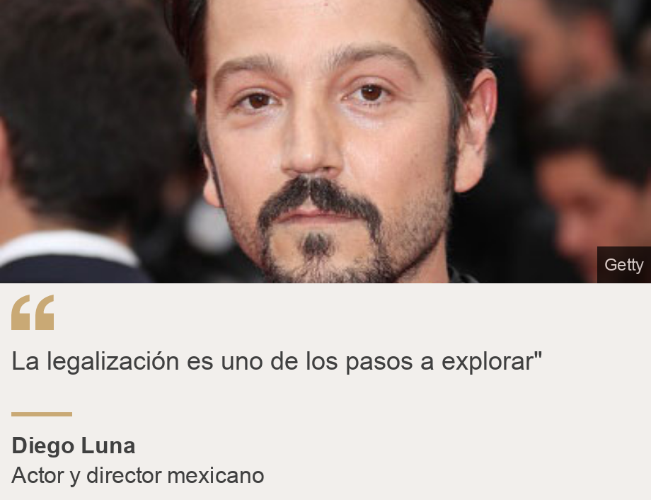 "La legalización es uno de los pasos a explorar"", Source: Diego Luna, Source description: Actor y director mexicano, Image: Diego Luna