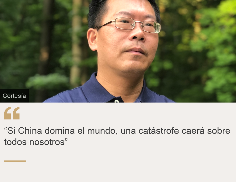 "“Si China domina el mundo, una catástrofe caerá sobre todos nosotros” ", Source: , Source description: , Image: Teng Biao