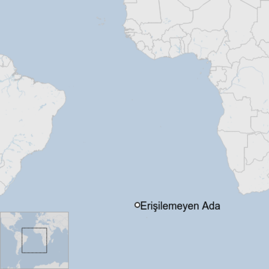 Map: Erişilemeyen Ada'nın haritadaki yeri