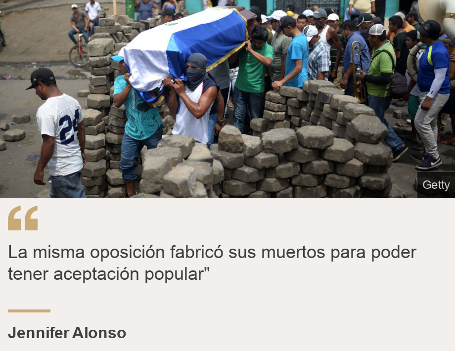"La misma oposición fabricó sus muertos para poder tener aceptación popular"", Source: Jennifer Alonso, Source description: , Image: Daniel Ortega, presidente de Nicaragua
