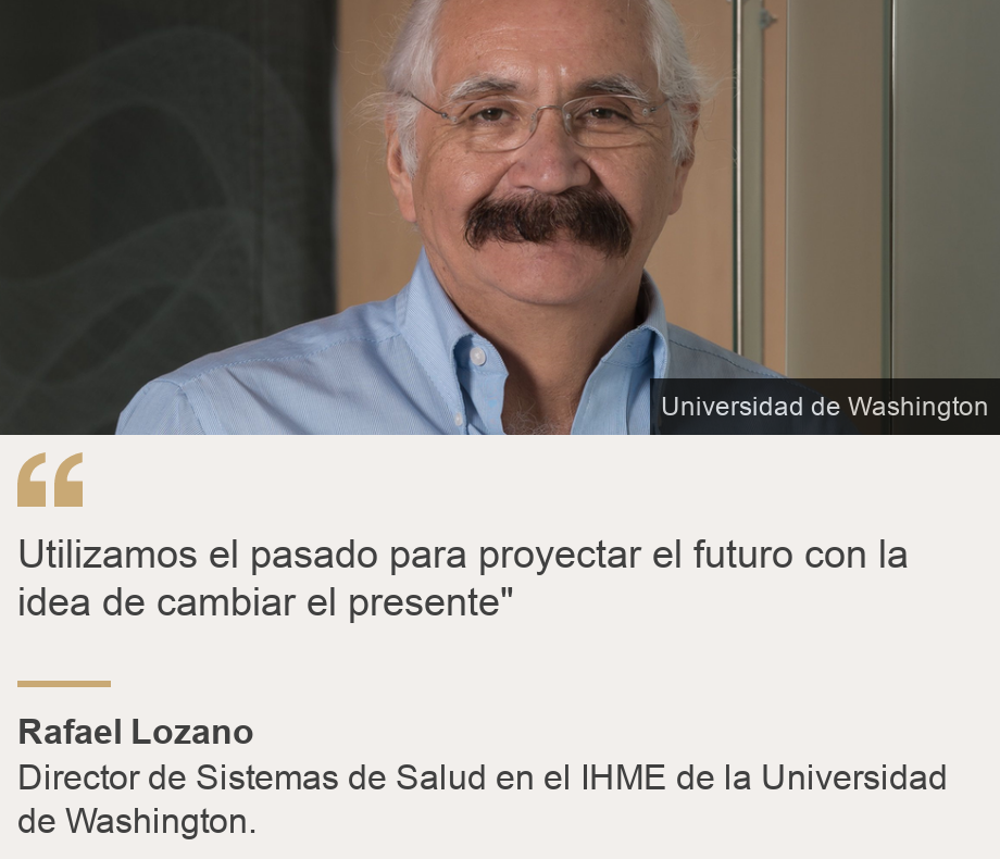 "Utilizamos el pasado para proyectar el futuro con la idea de cambiar el presente"", Source: Rafael Lozano, Source description: Director de Sistemas de Salud en el IHME de la Universidad de Washington., Image: Rafael Lozano