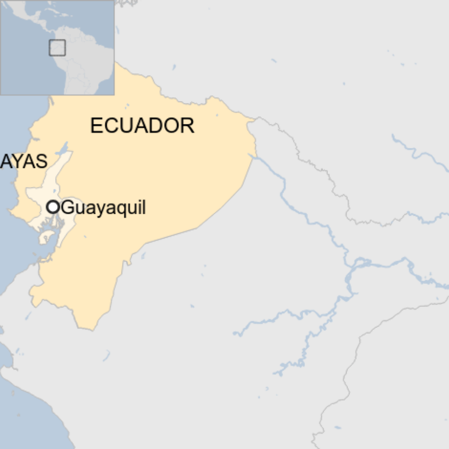 Map: Guayas, Ecuador