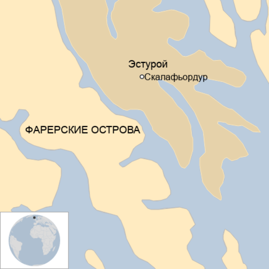 Map: Карта Фарерских островов.