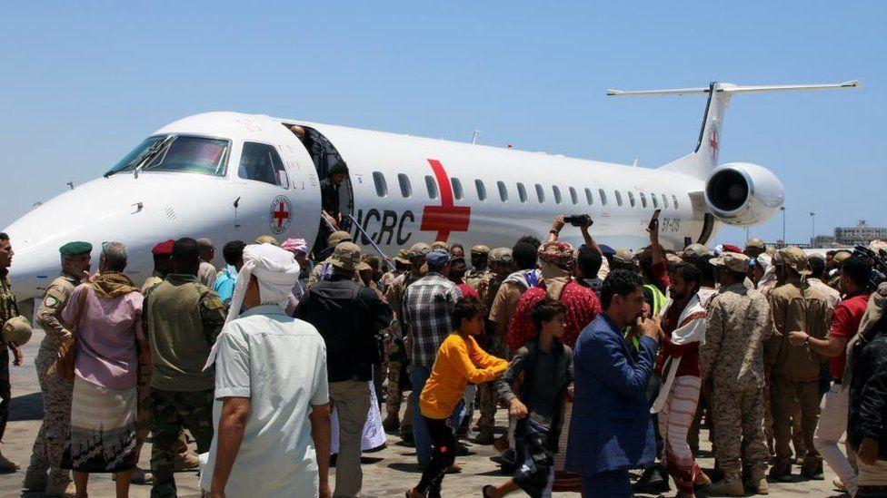 طائرة تابعة للجنة الدولية للصليب الأحمر في اليمن