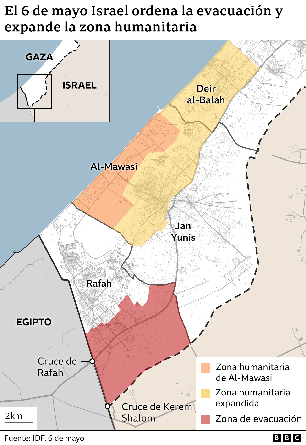 Mapa de Rafah