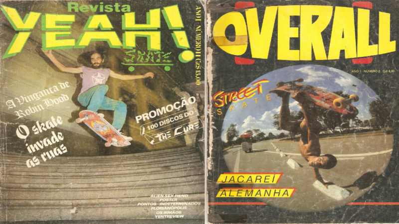 Reprodução de capas das revistas Yeah! e Overall de 1986