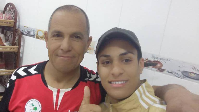 Imane Khelif com seu tio Jabeur Rachid