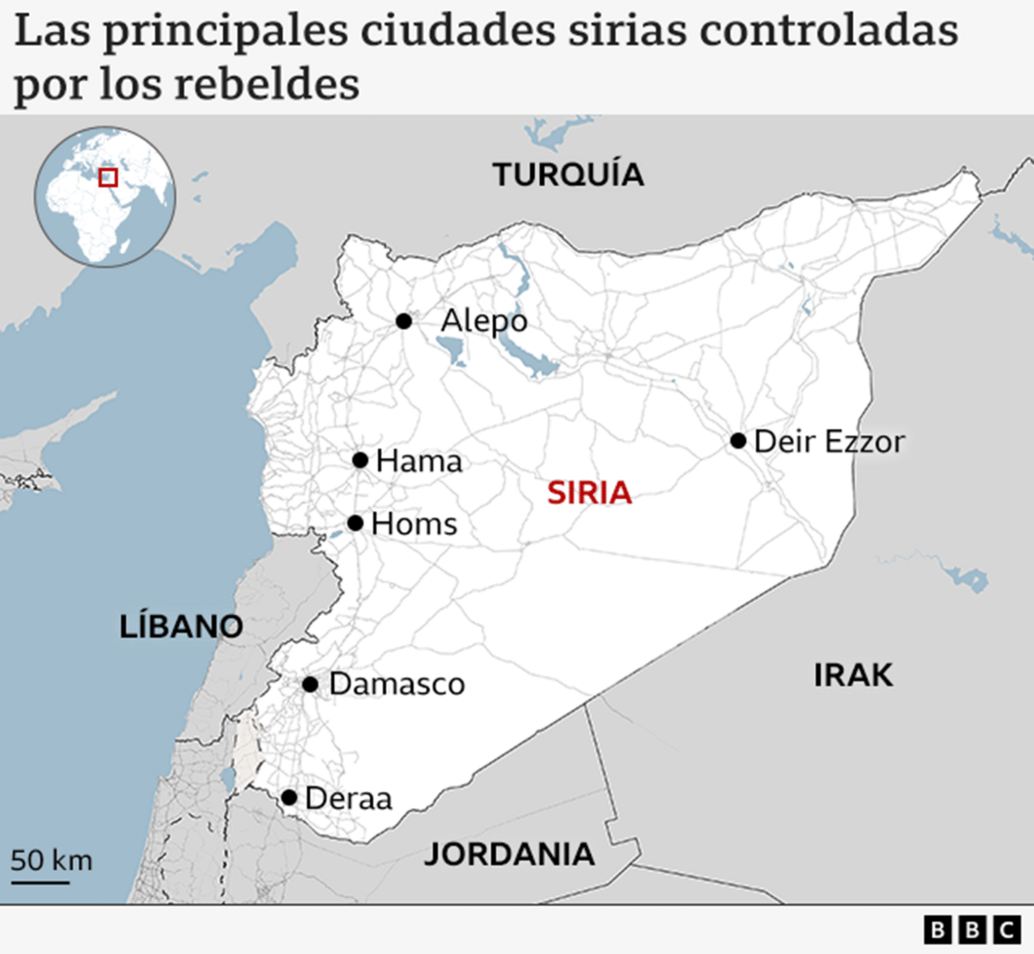 Mapa de Siria