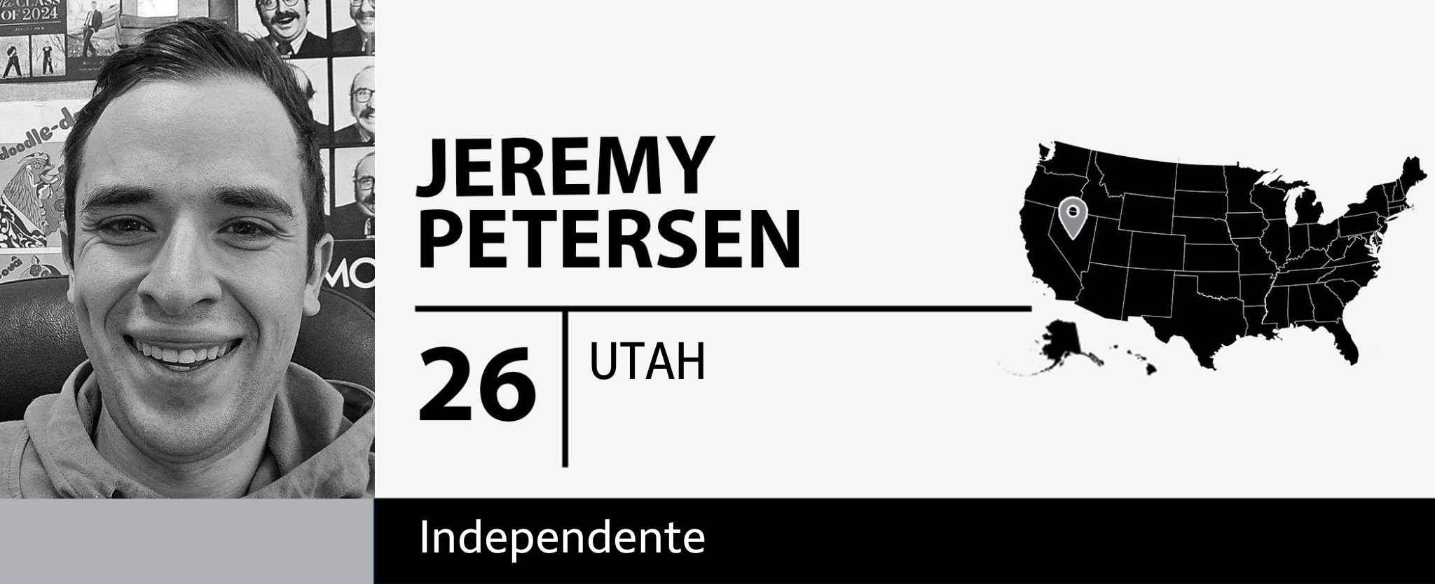 Jeremy Petersen, 26, de Utah, eleitor independente 