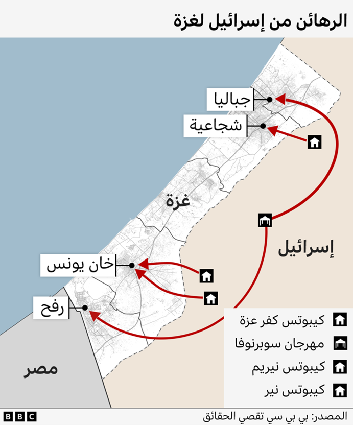 صورة تظهر خريطة غزة.