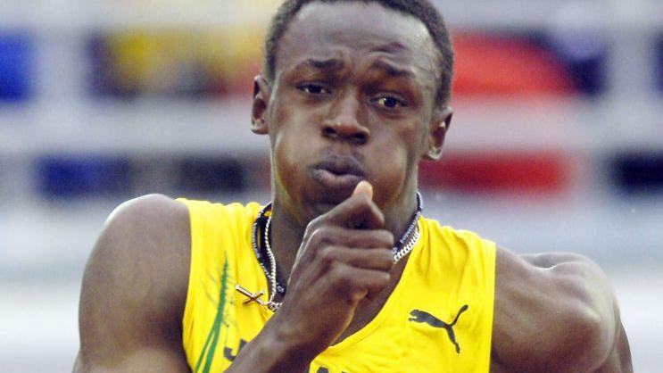 Usain Bolt en una prueba de atletismo