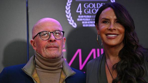 O diretor francês Jacques Audiard e a atriz espanhola Karla Sofia Gascon