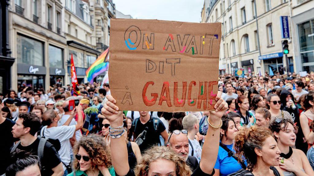 Manifestantes en París