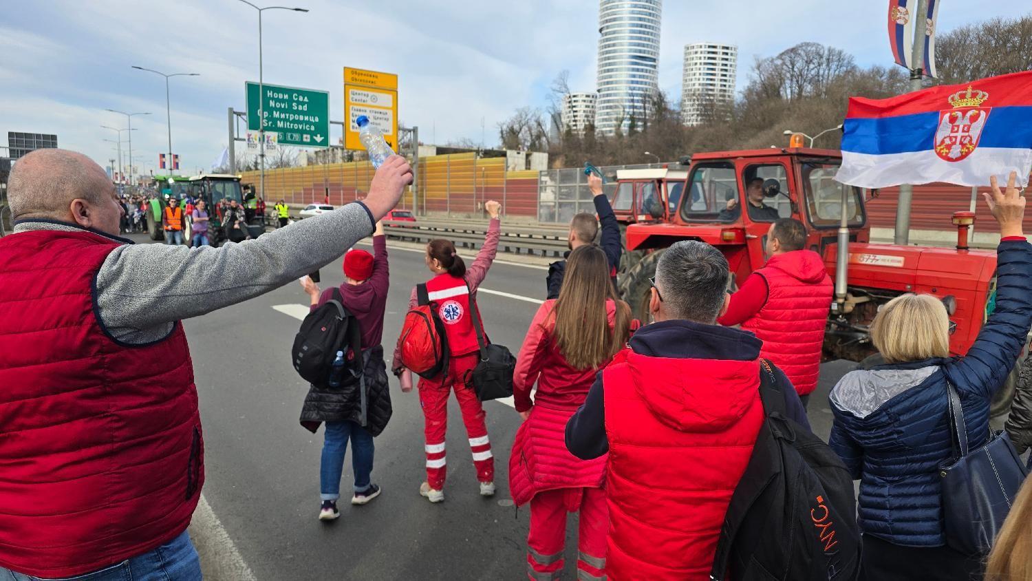 studenti, studentski protest, blokada autokomande