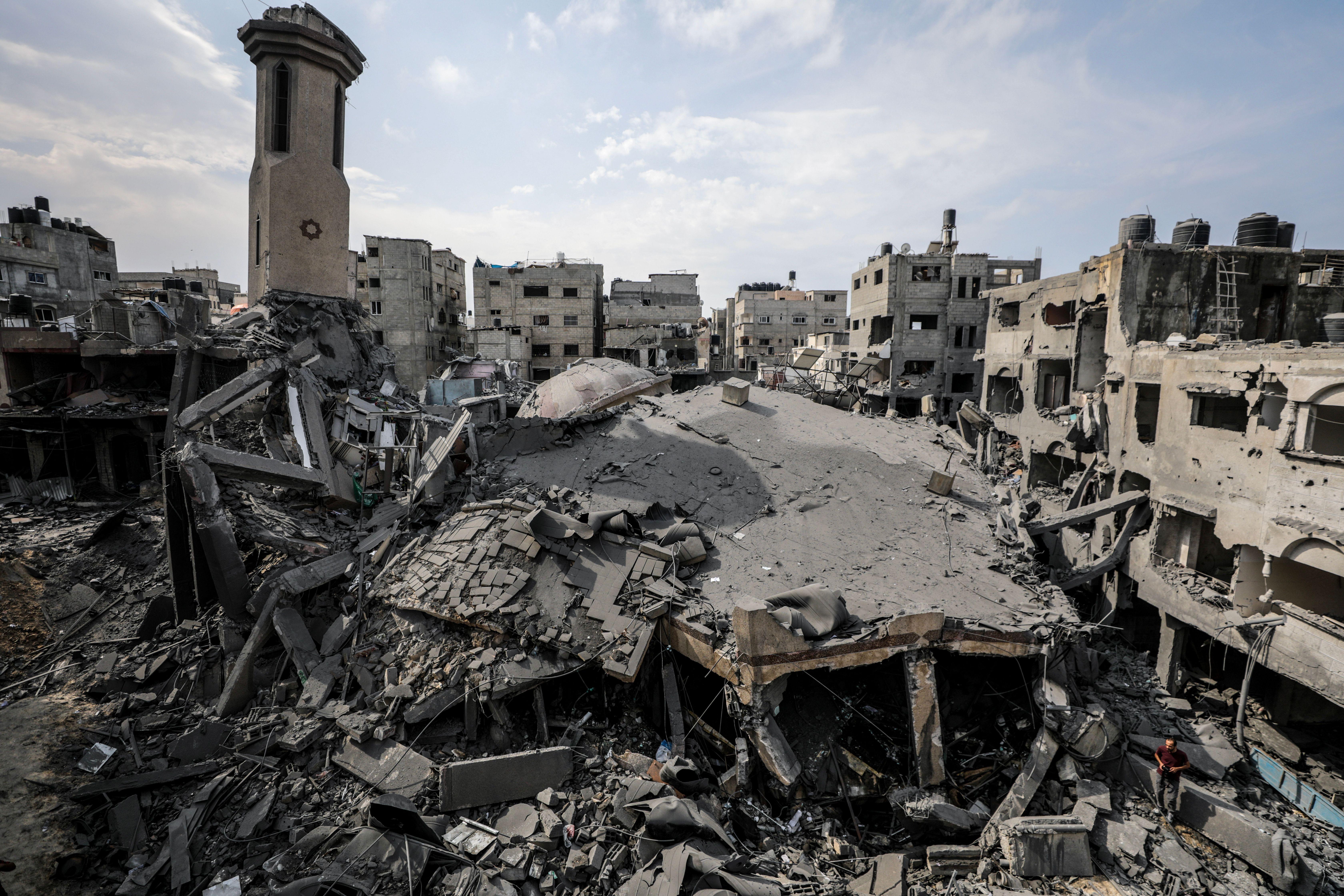 الدمار الحاصل جراء الغارات الجوية الإسرائيلية على مدينة غزة، 09 أكتوبر/تشرين الأول 2023
