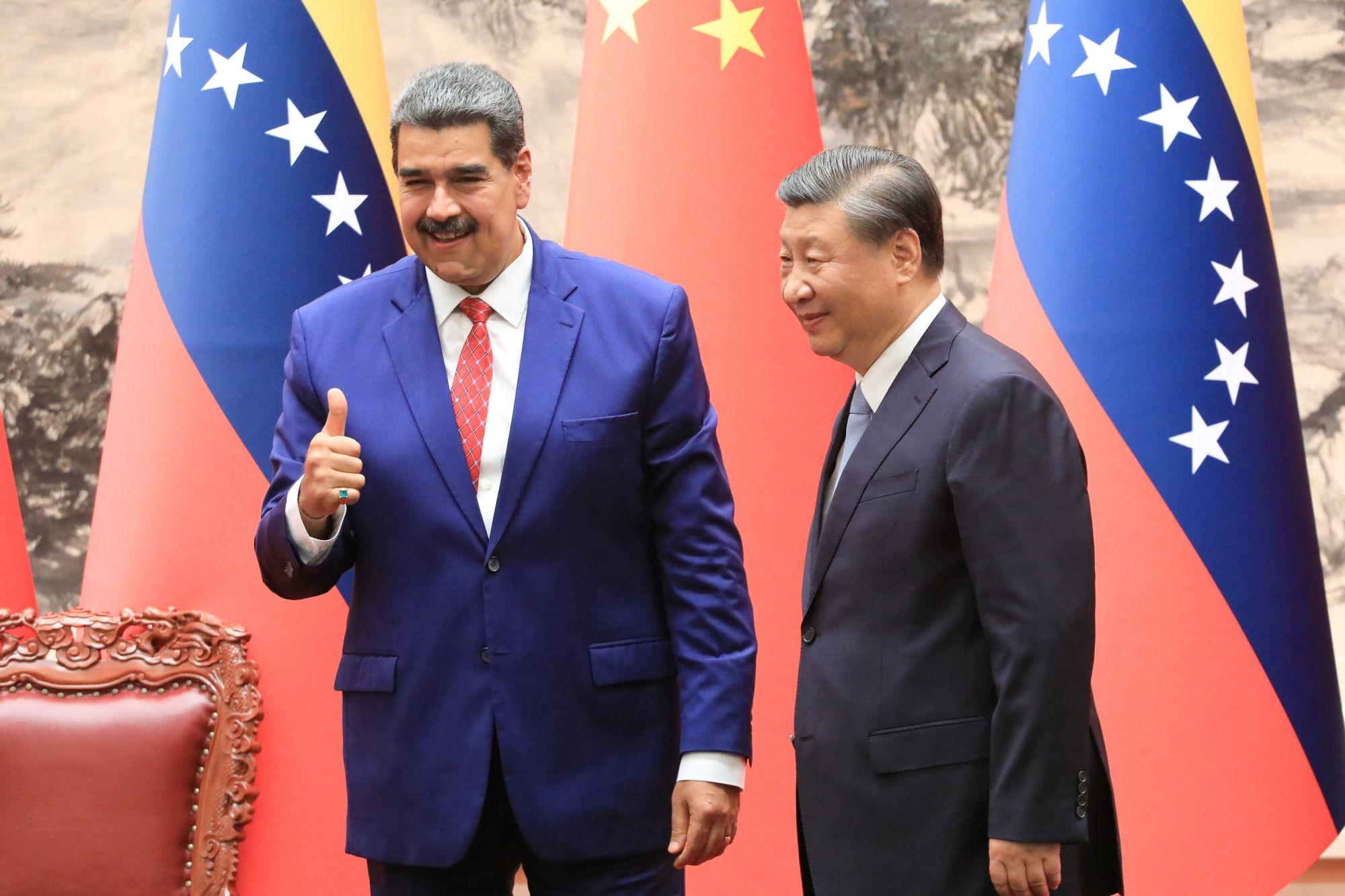 Nicolás Maduro y Xi Jinping en 2023