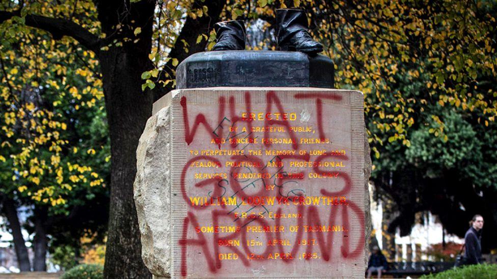 A stolen skull, a severed statue and an Australian city divided