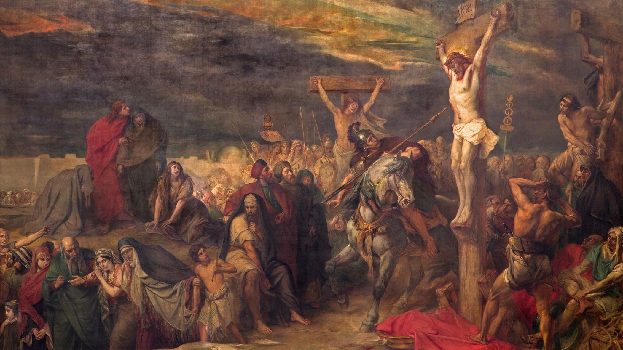 لوحة بعنوان "الصلب" للرسام البلجيكي جان-فرانسوا بورتال عام 1886