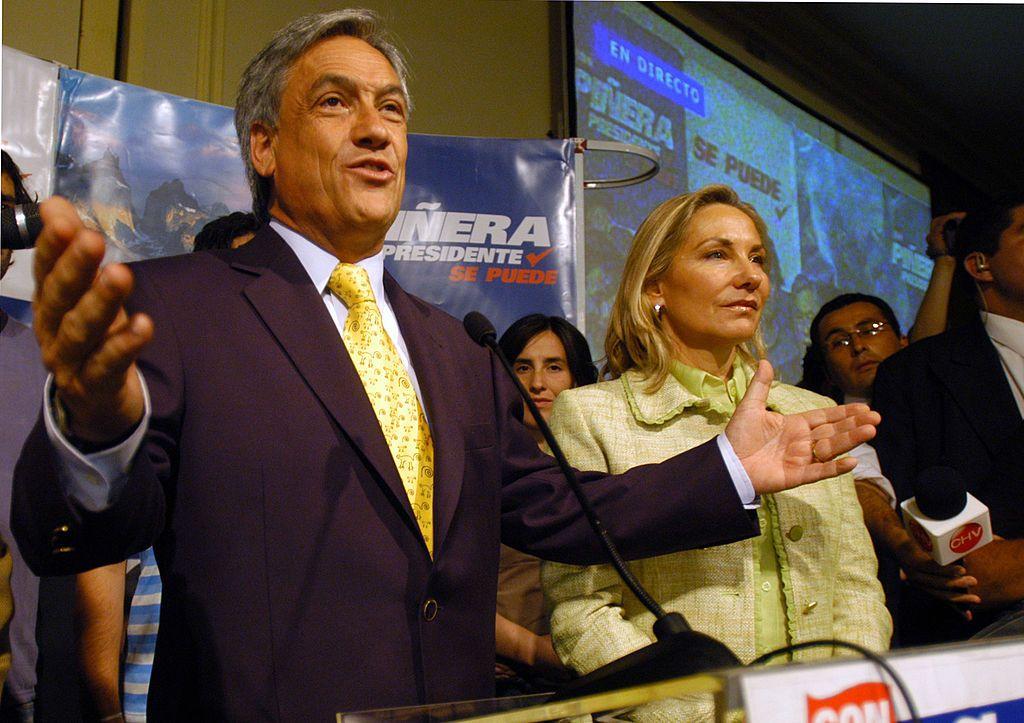 Sebastián Piñera y su esposa, Cecilia Morel, en diciembre de 2005.