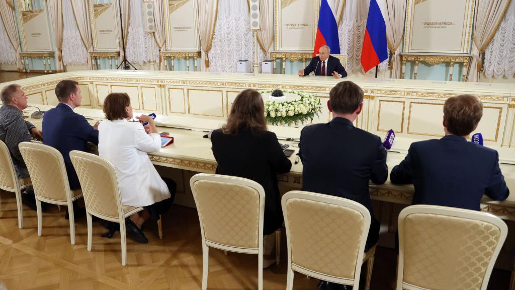 Putin con los líderes africános