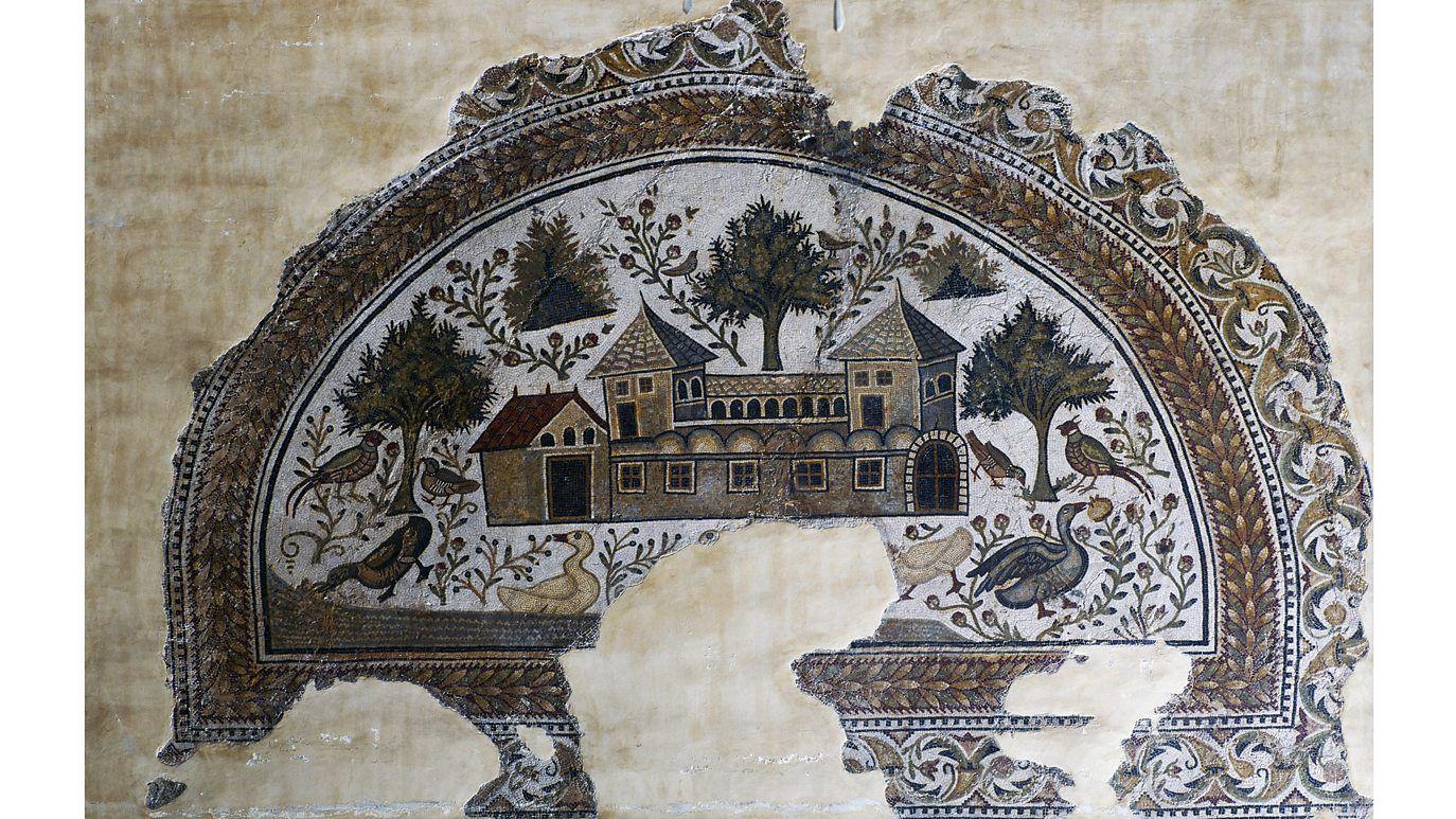 mural de una casa de la antigua roma