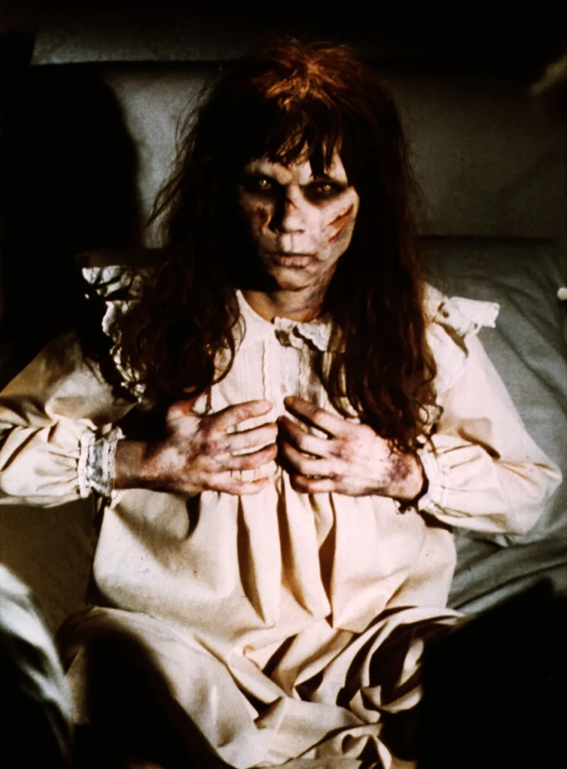  Linda Blair caracterizada no filme como Regan