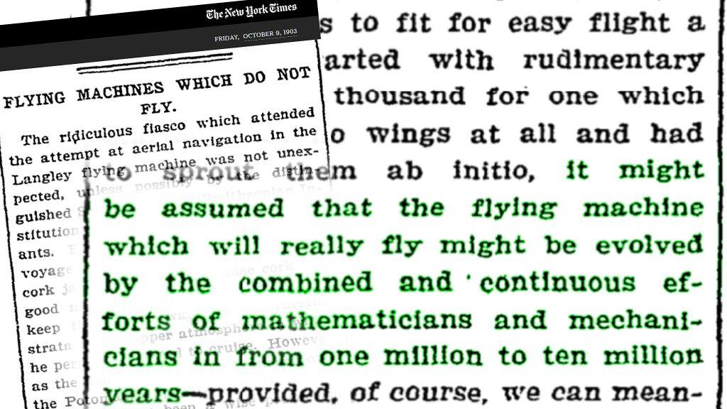 Recortes del artículo "Máquinas voladoras que no vuelan"