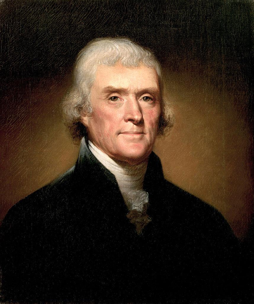 Retrato de Thomas Jefferson.