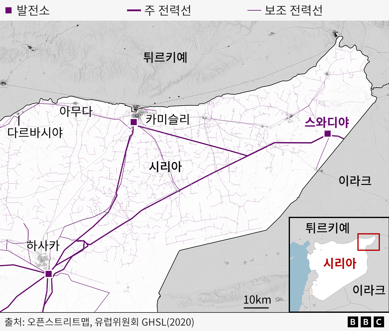 튀르키예, 시리아, 이라크의 지도