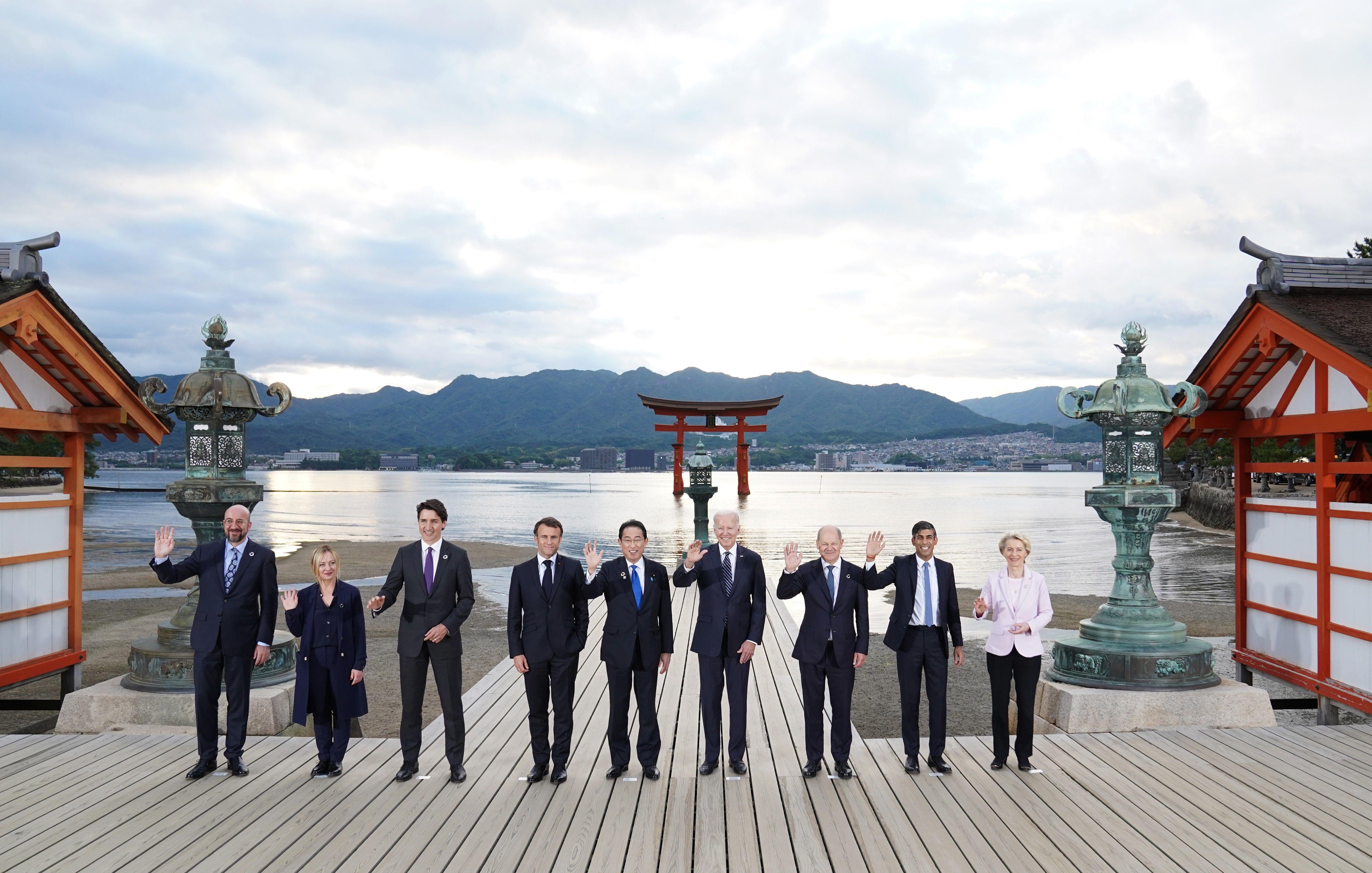 قادة مجموعة السبعة في هيروشيما في شهر أيار / مايو عام 2023