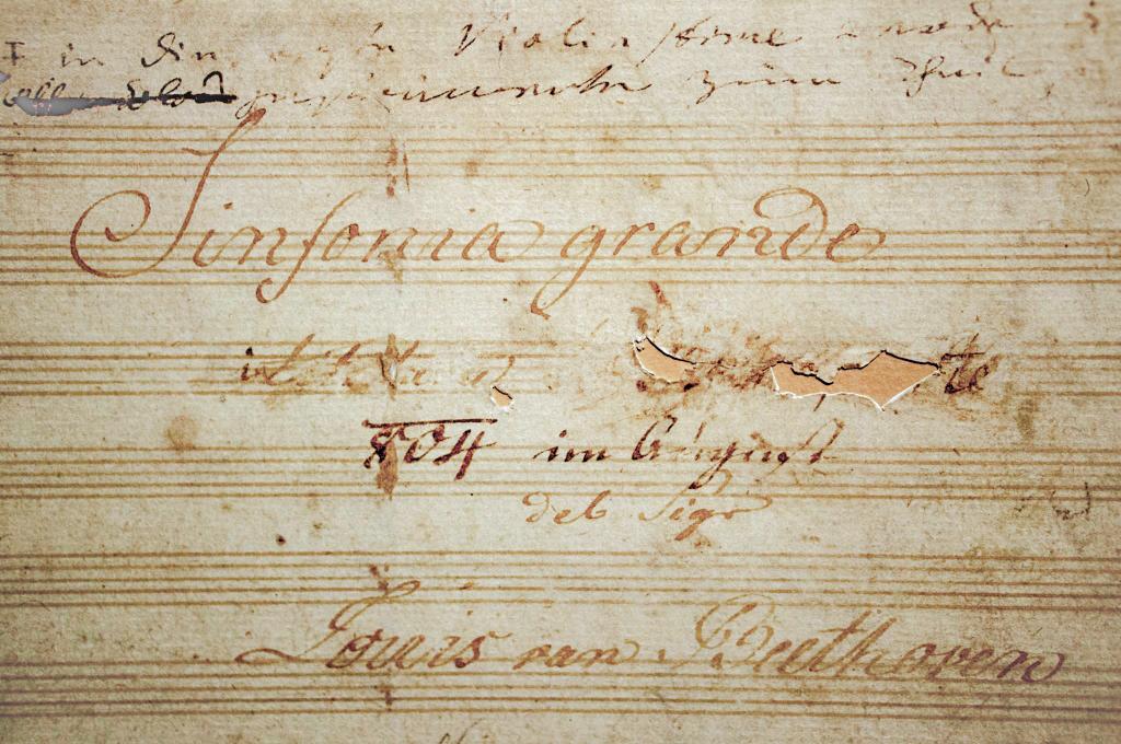 Un manuscrito de la sinfonía Eroica