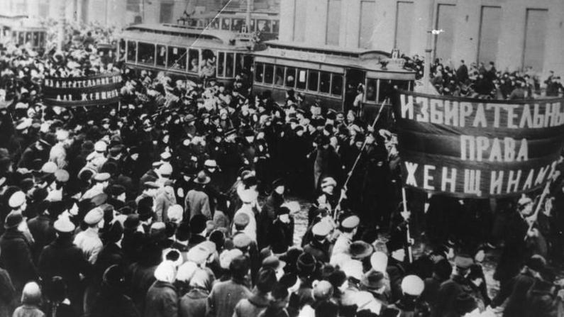 Protesta en Rusia en 1917