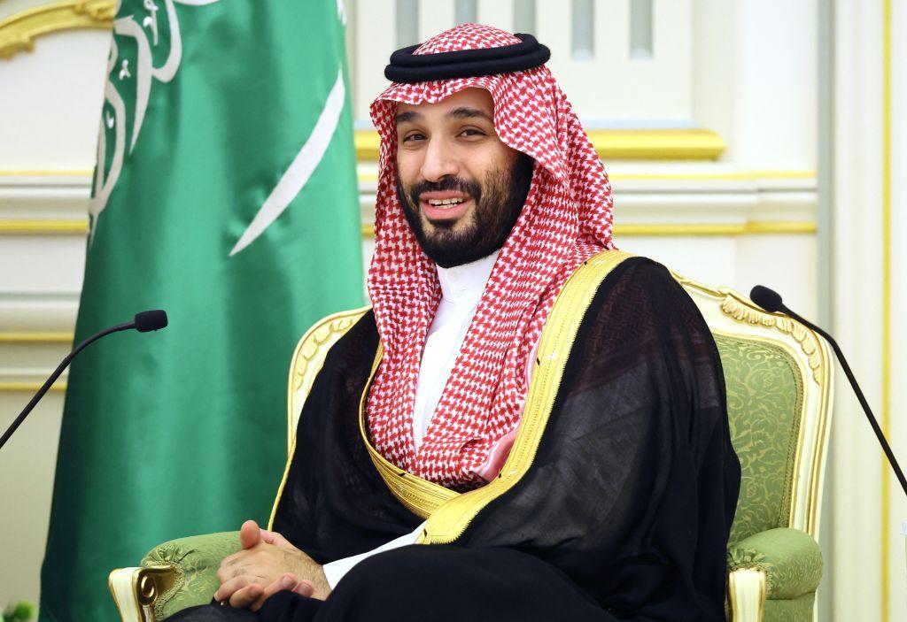 Putra Mahkota Saudi Mohammed bin Salman menghadiri pertemuan dengan Presiden Rusia di Riyadh pada 6 Desember 2023.