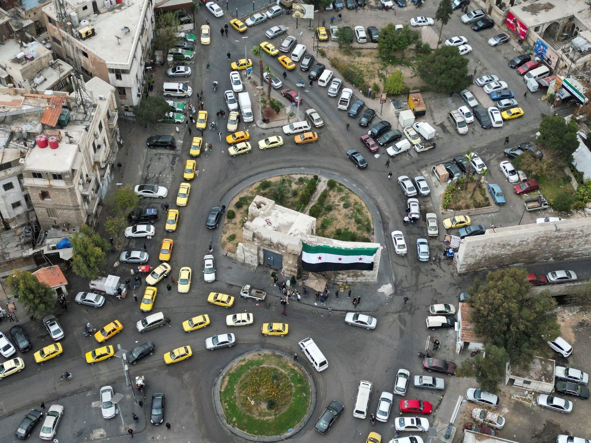 صورة جوية لمدينة دمشق في سوريا