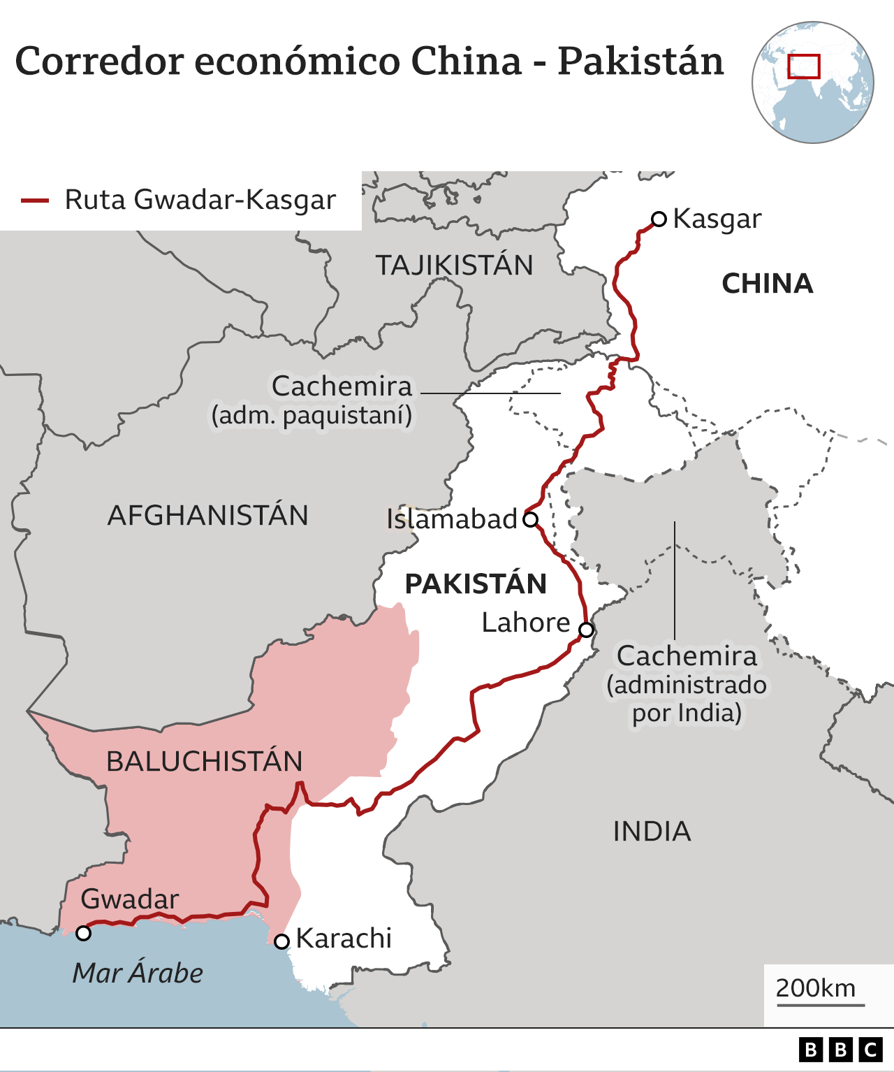 Mapa Baluchistán