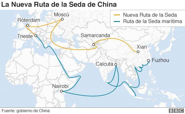 Mapa de la Ruta de la Seda