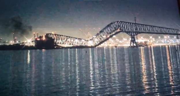 El puente colapsado en Baltimore.
