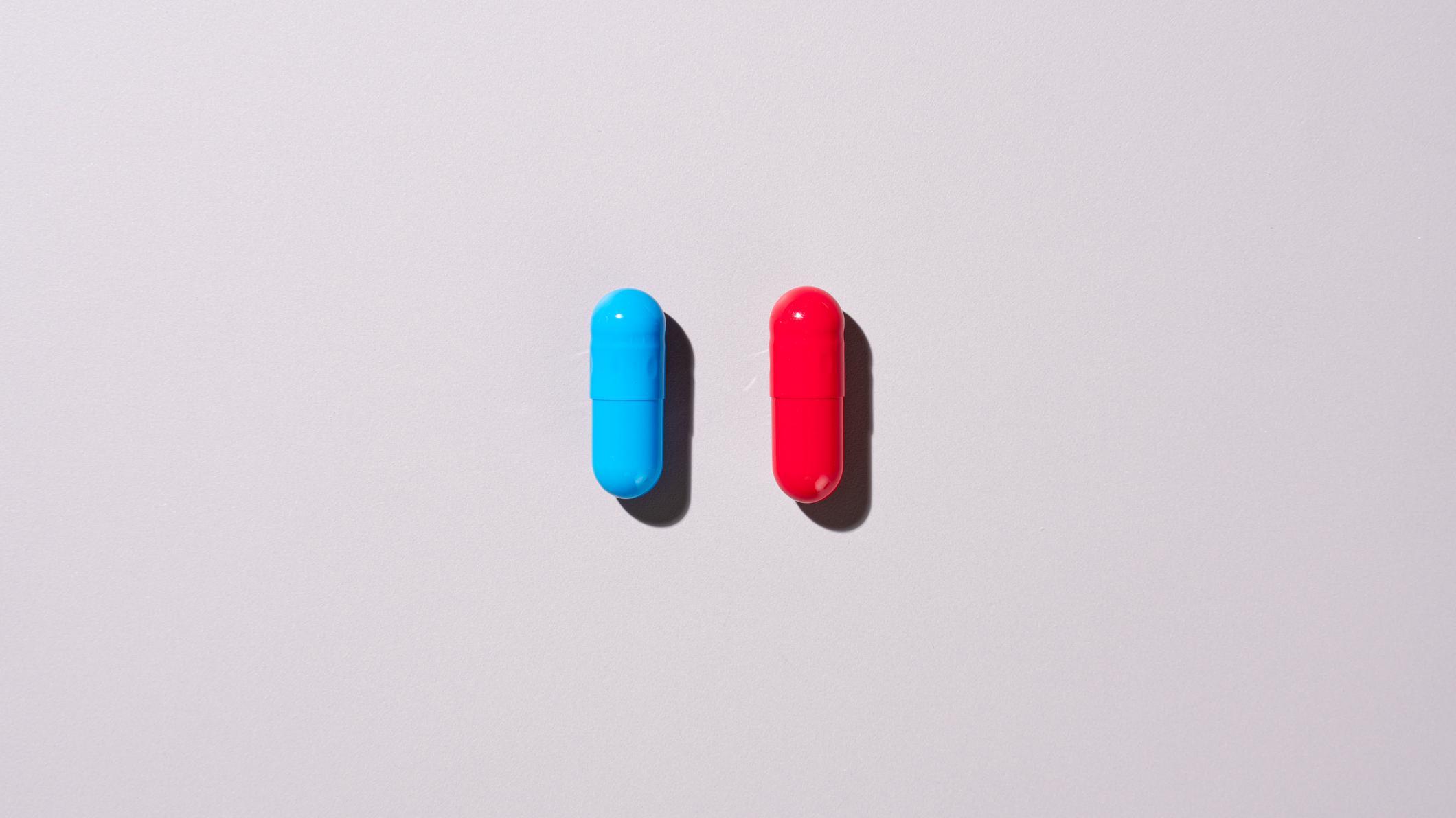 Pílula azul e pílula vermelha