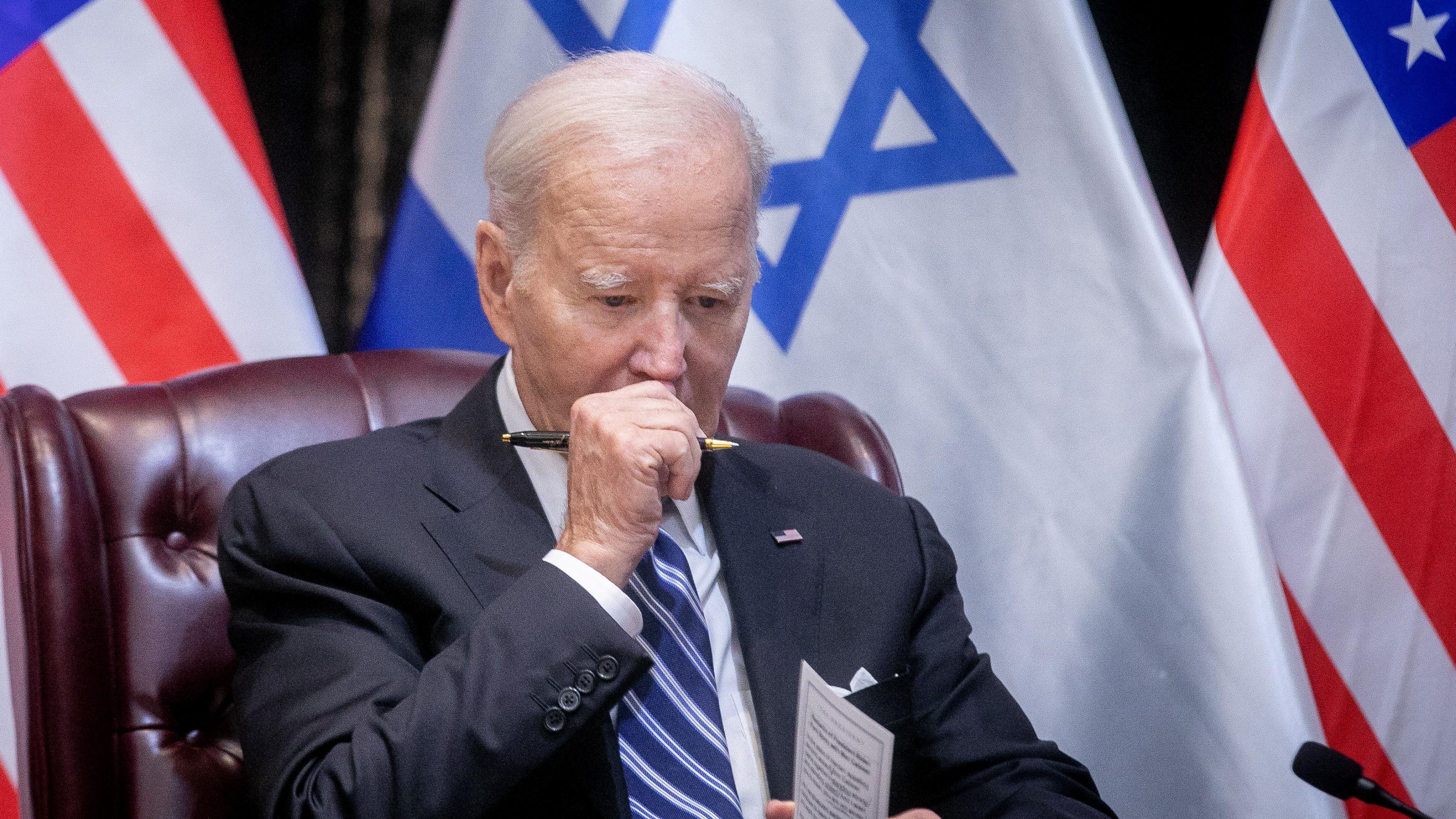 الرئيس الأميركي جو بايدن خلال زيارته إسرائيل