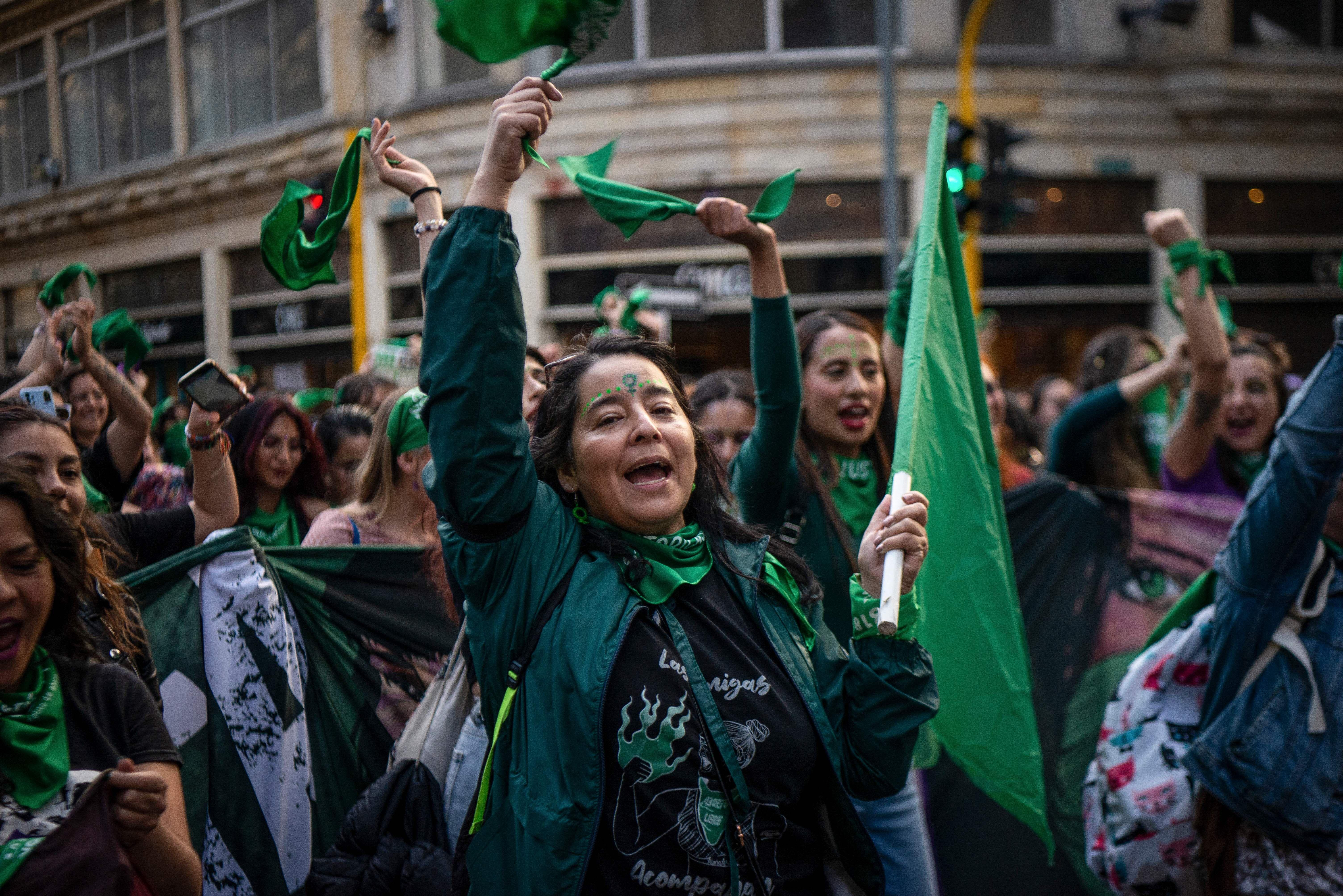 Manifestación por la despenalización del aborto en Colombia