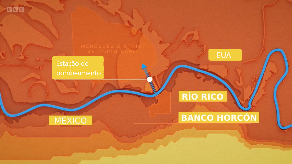 Mapa mostra região de Río Rico depois da mudança