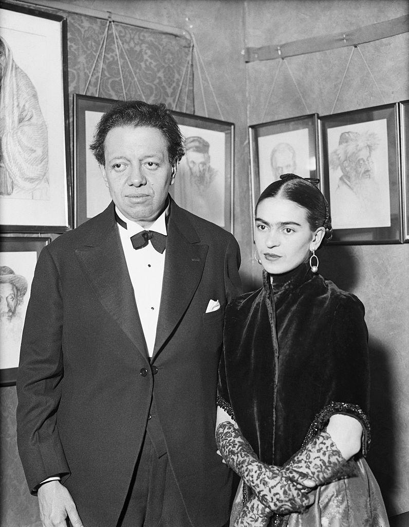 Frida y Diego en una galería de Nueva York.