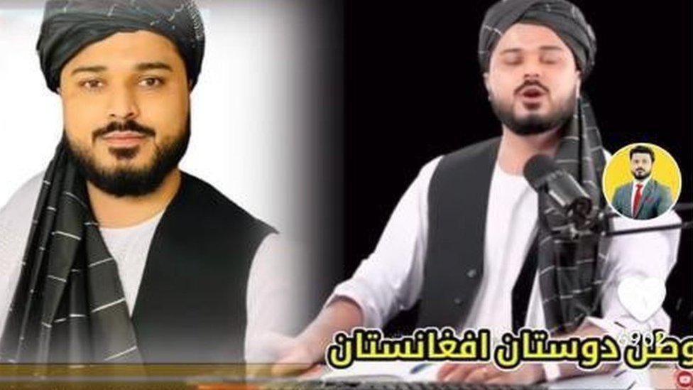 Jamil Qaderi talking to a Taliban official 