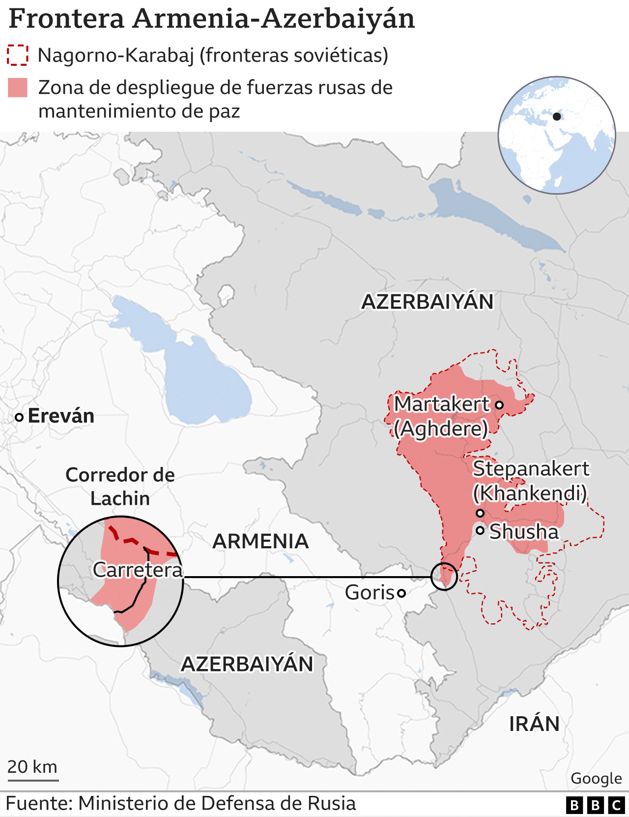 Frontera Armenia-Azerbaiyán.