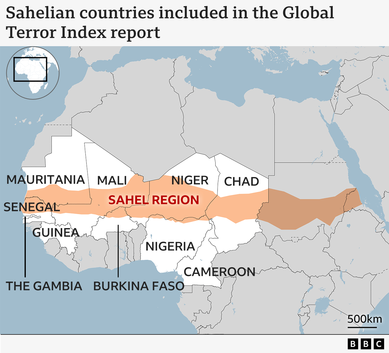 A map of the Sahel