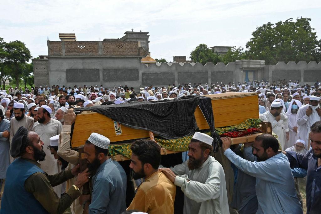 باجوڑ دھماکے میں ہلاک ہونے والے شخص کا جنازہ