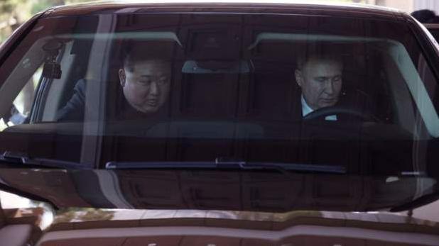 بوتين يقوم بجولة بالسيارة مع كيم جونغ أون في طرق بيونغ يانغ